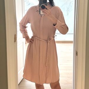 Uniqlo Soft Pink Long Sleeve Dress